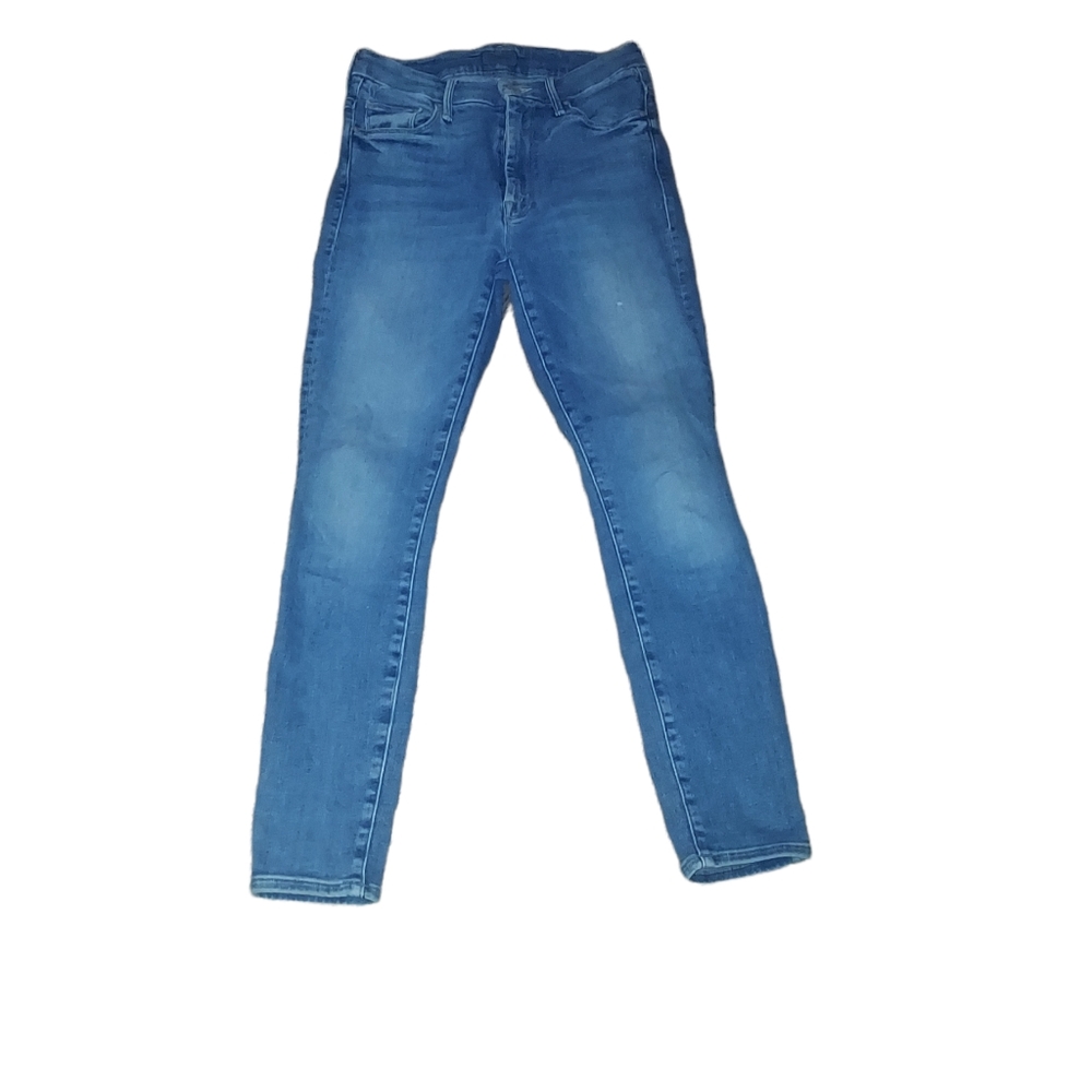 Mother Jeans 26 High Waist Looker Angle Blue Distressed Denim Pants Mom …